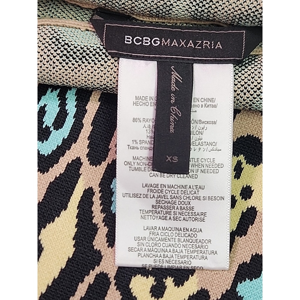 BCBG MAX AZRIA LUCINE BODY CONTOUR TUBE MINI SKIRT Womens Sz XS Coquette Mobwife - Picture 3 of 6